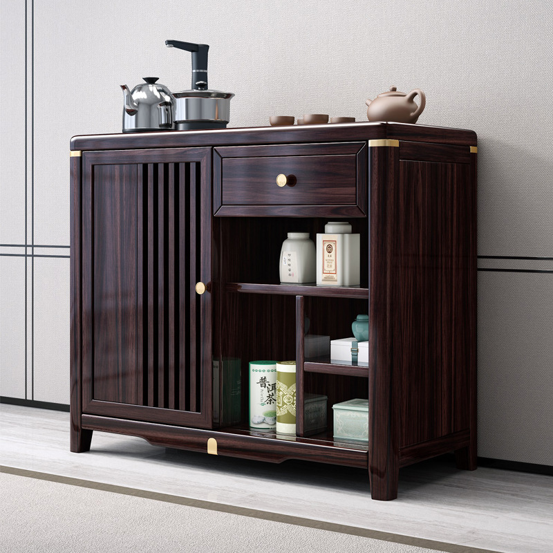 新中式家具 胡桃木實木茶水柜家用小茶臺