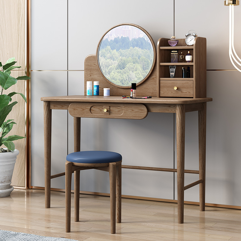 北歐家具 白蠟?zāi)緦?shí)木梳妝臺(tái)