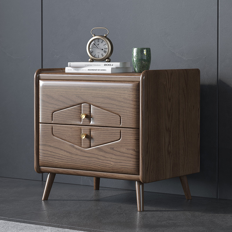 北歐家具 全實(shí)木白蠟?zāi)敬差^柜