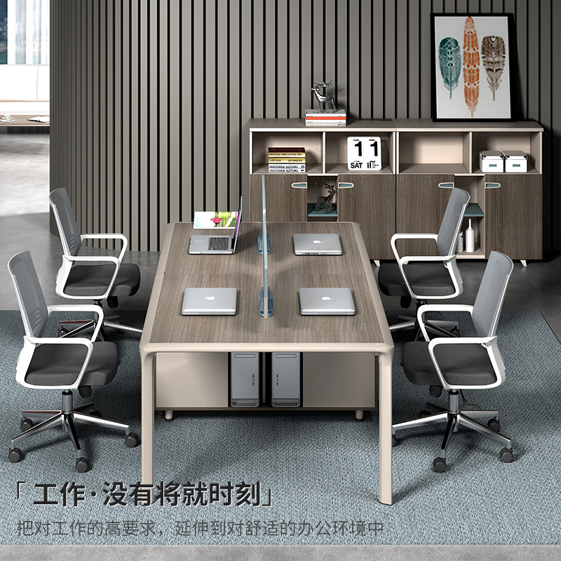 辦公家具 辦公室員工卡位 新款屏風4人卡座 簡約辦公桌椅組合