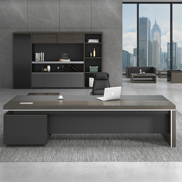 辦公家具 簡約現(xiàn)代總裁桌經(jīng)理主管桌椅組合大班老板臺(tái)家具