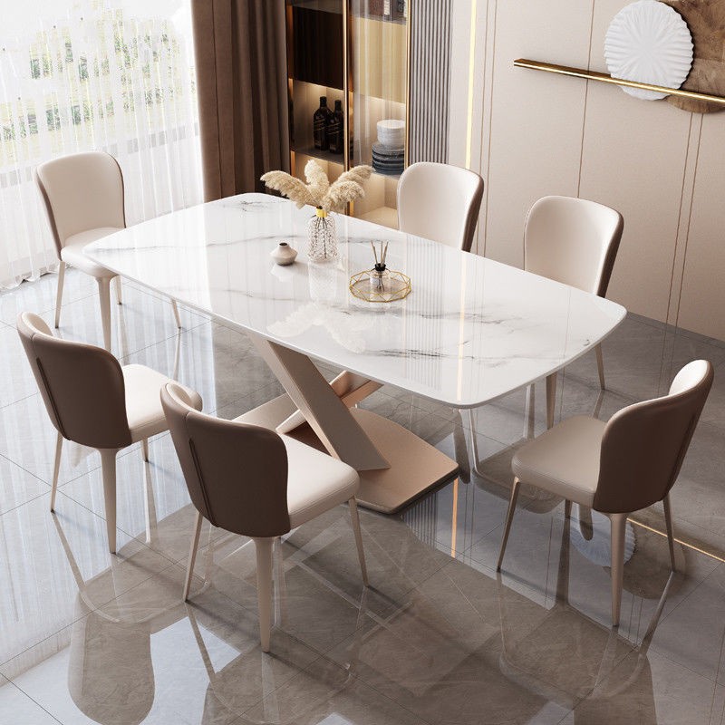 簡約家居 意式現(xiàn)代簡約極簡巖板餐桌椅組合吃飯桌