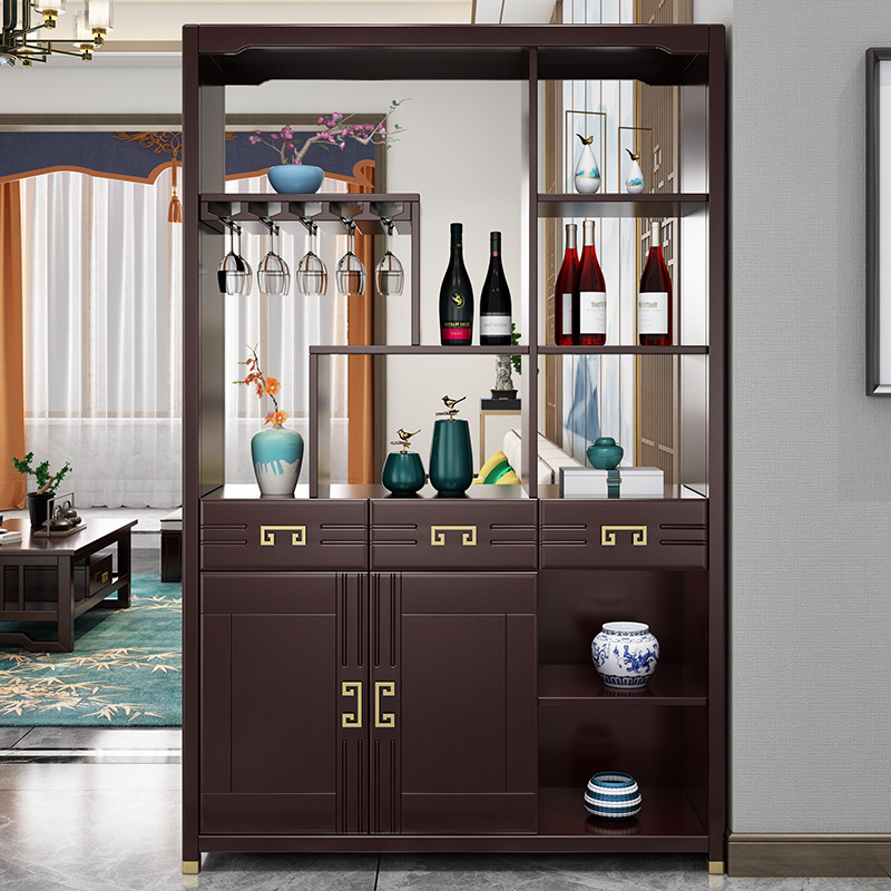 新中式家具 實(shí)木間廳柜 現(xiàn)代禪意客廳家具