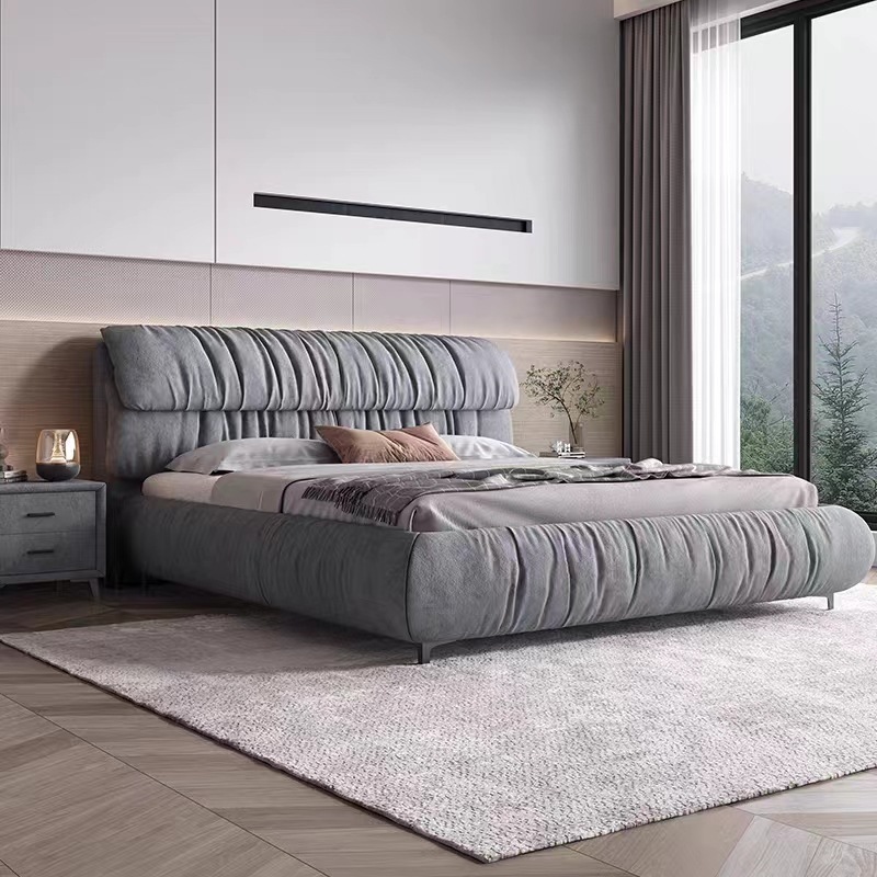 簡約家具 免洗科技布藝床 網(wǎng)紅云朵床