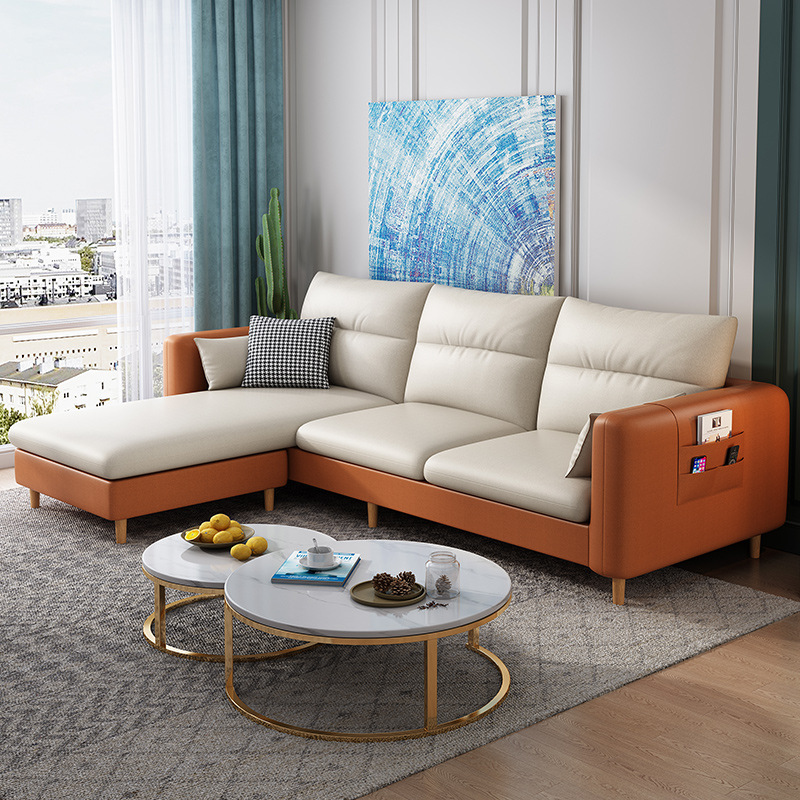 簡約家具 現(xiàn)代布藝沙發(fā)大小戶型 直排組合科技布沙發(fā)