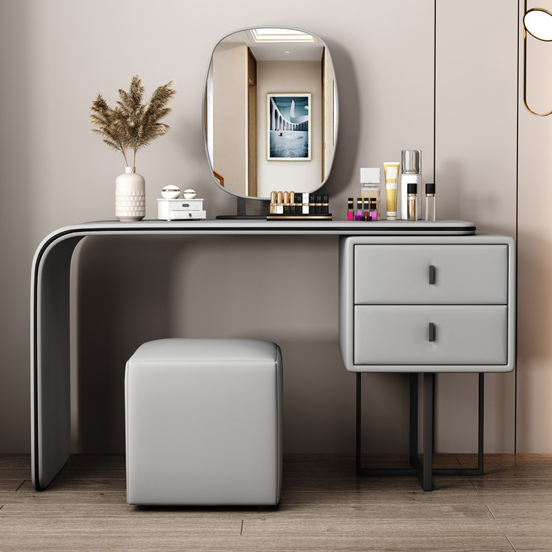 簡約家具 梳妝臺(tái)妝凳組合 簡約現(xiàn)代輕奢歐式化妝桌