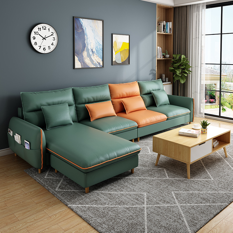 簡約家具 北歐免洗科技布藝沙發(fā) 現(xiàn)代簡約小戶型貴妃套裝