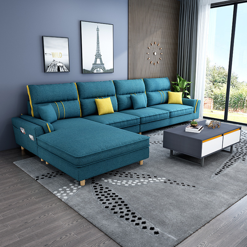 簡約家具 現(xiàn)代簡約布藝沙發(fā) 科技布輕奢北歐貴妃布藝沙發(fā)