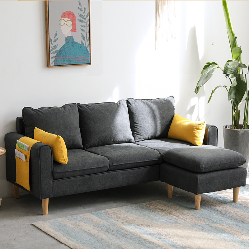北歐家具 小戶型布藝沙發(fā) 簡約雙三人沙發(fā)經(jīng)濟型