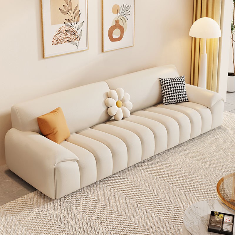 簡(jiǎn)約家具 極簡(jiǎn)沙發(fā)奶油風(fēng)布藝沙發(fā) 簡(jiǎn)約現(xiàn)代奶油風(fēng)直排沙發(fā)