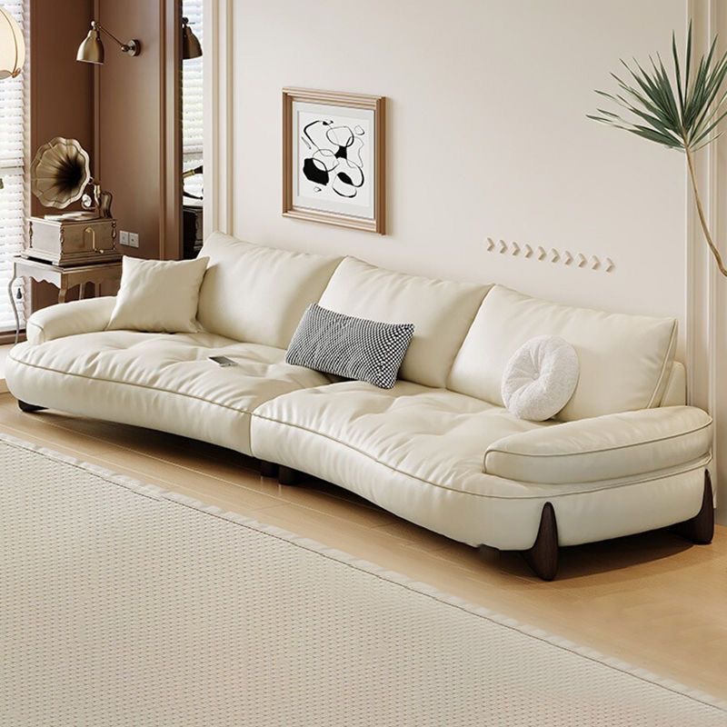 簡(jiǎn)約家具 意式極簡(jiǎn)真皮沙發(fā) 云朵奶油風(fēng)真皮沙發(fā)