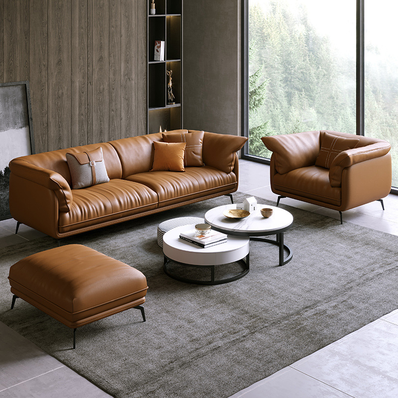 簡約家具 意式極簡北歐布藝沙發(fā) 輕奢整裝舒適沙發(fā)