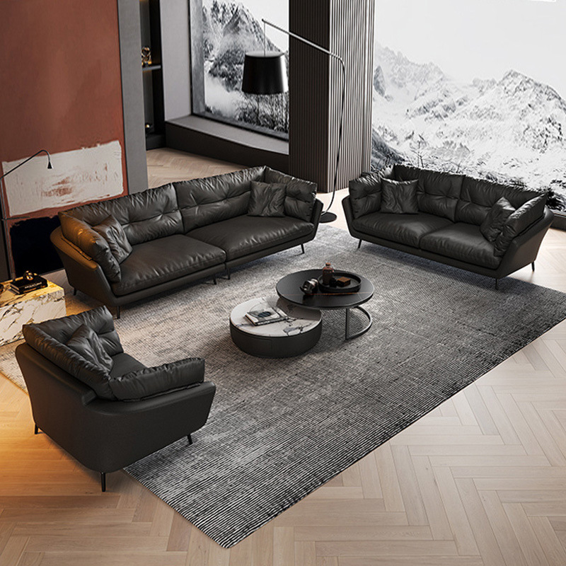 簡約家具 輕奢科技布沙發(fā) 現代簡約三人位布藝組合沙發(fā)