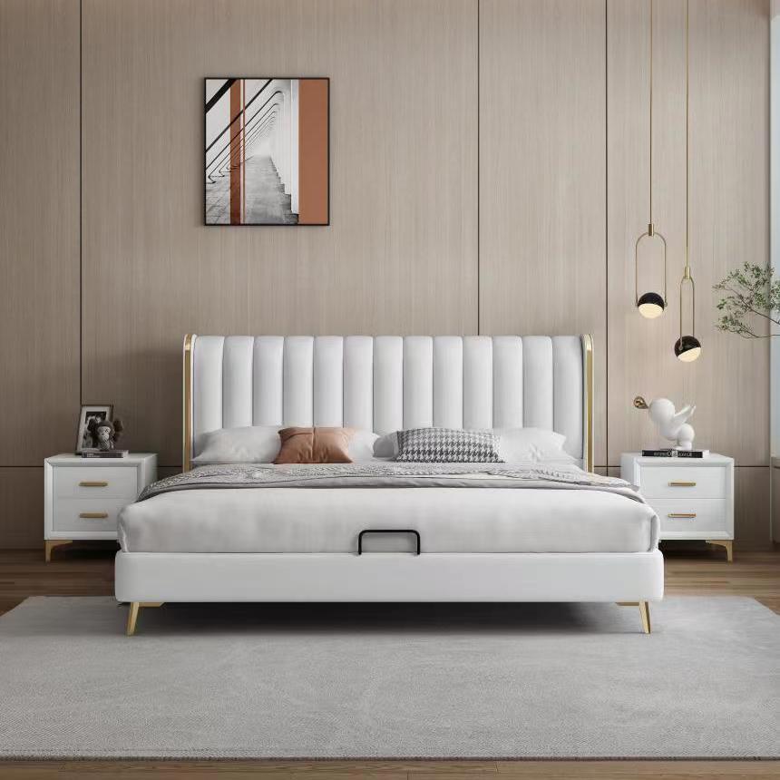 簡約家具 輕奢ins奶油風軟體科技布床