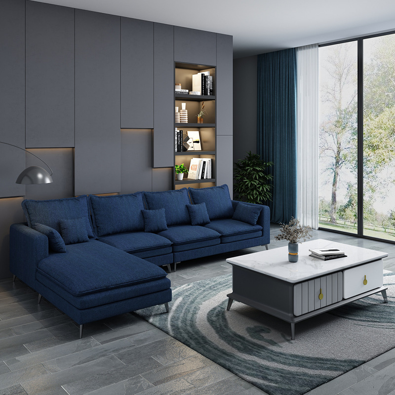 北歐家具 客廳乳膠新款布藝沙發(fā) 現(xiàn)代簡(jiǎn)約網(wǎng)紅科技布沙發(fā)