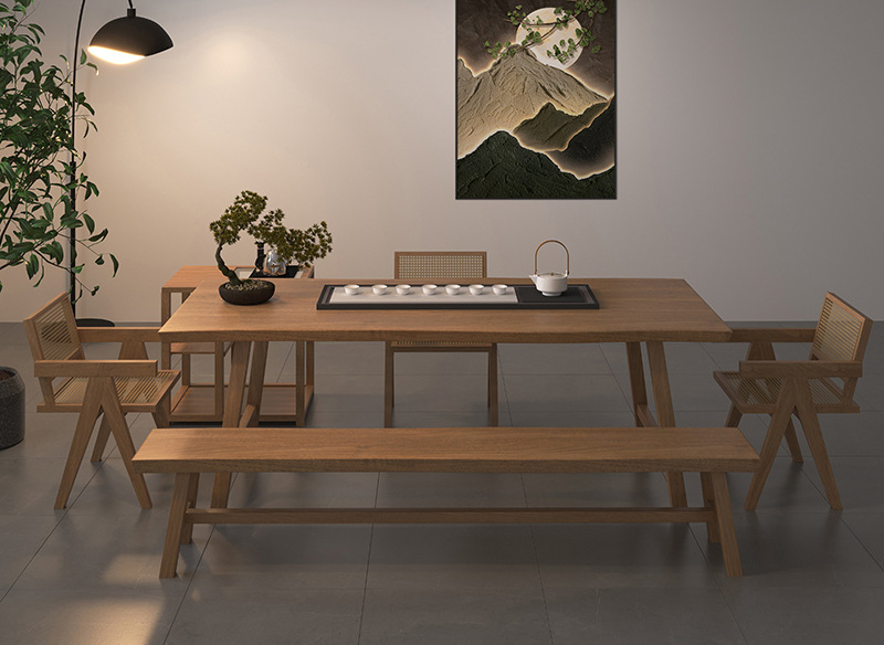 茶臺茶桌 侘寂風實木茶桌 大板原木茶臺全套