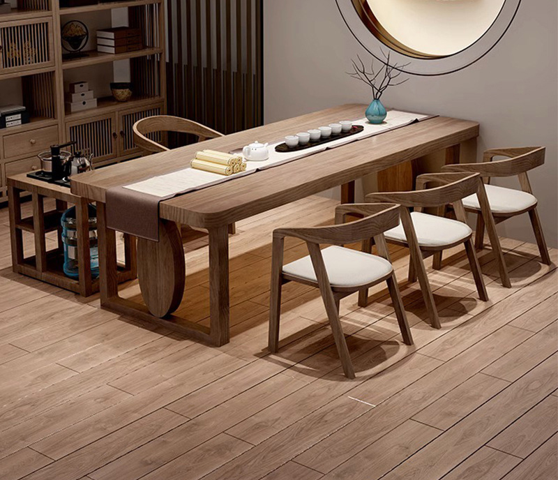 茶桌茶椅 大板實木茶桌 現(xiàn)代簡約辦公室接待茶臺