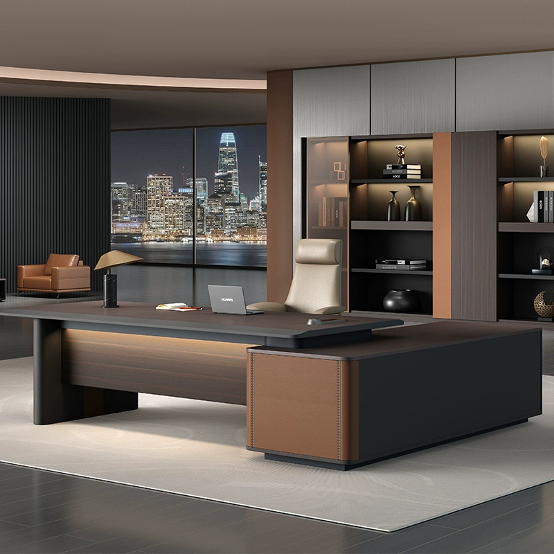 辦公家具 總裁桌老板辦公桌椅 簡(jiǎn)約現(xiàn)代辦公室主管大班臺(tái)