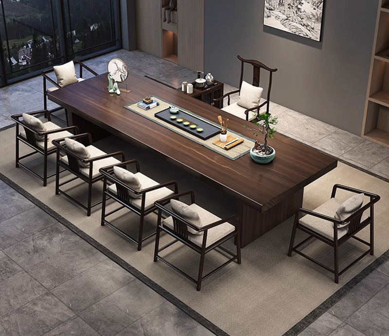 茶桌茶椅 實木茶桌椅 新中式辦公室茶室禪意茶臺