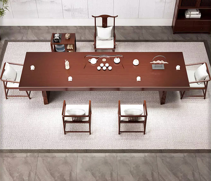 茶桌茶臺(tái) 新中式禪意茶臺(tái)實(shí)木大板茶桌椅組合