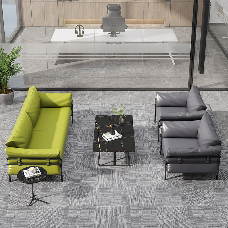 辦公家具 北歐極簡皮藝沙發(fā) 辦公室會客洽談沙發(fā)