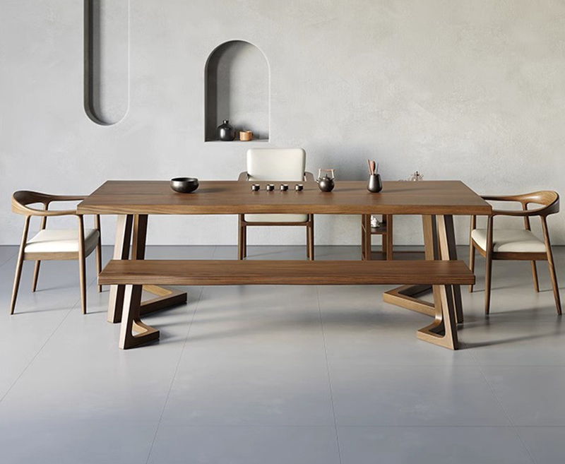 茶桌茶臺(tái) 全實(shí)木茶桌椅現(xiàn)代 簡(jiǎn)約大板茶臺(tái)原木茶桌