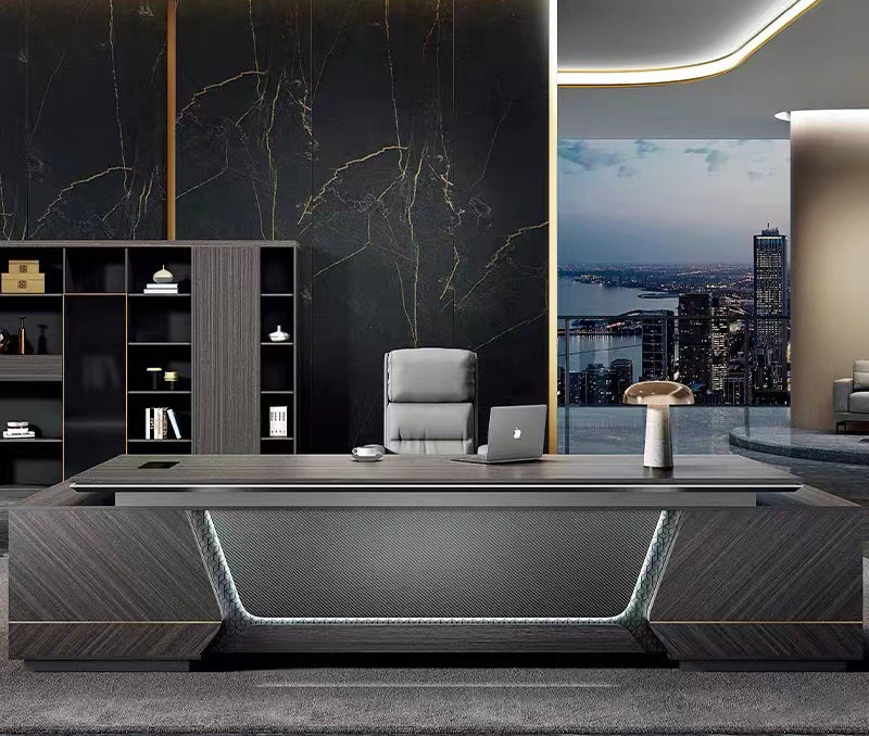 總裁之選：現(xiàn)代簡(jiǎn)約老板桌椅組合