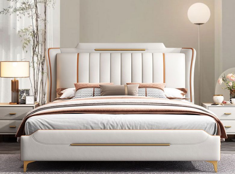 簡(jiǎn)約藏夢(mèng)，真皮與木的交響——你的理想主臥之選！