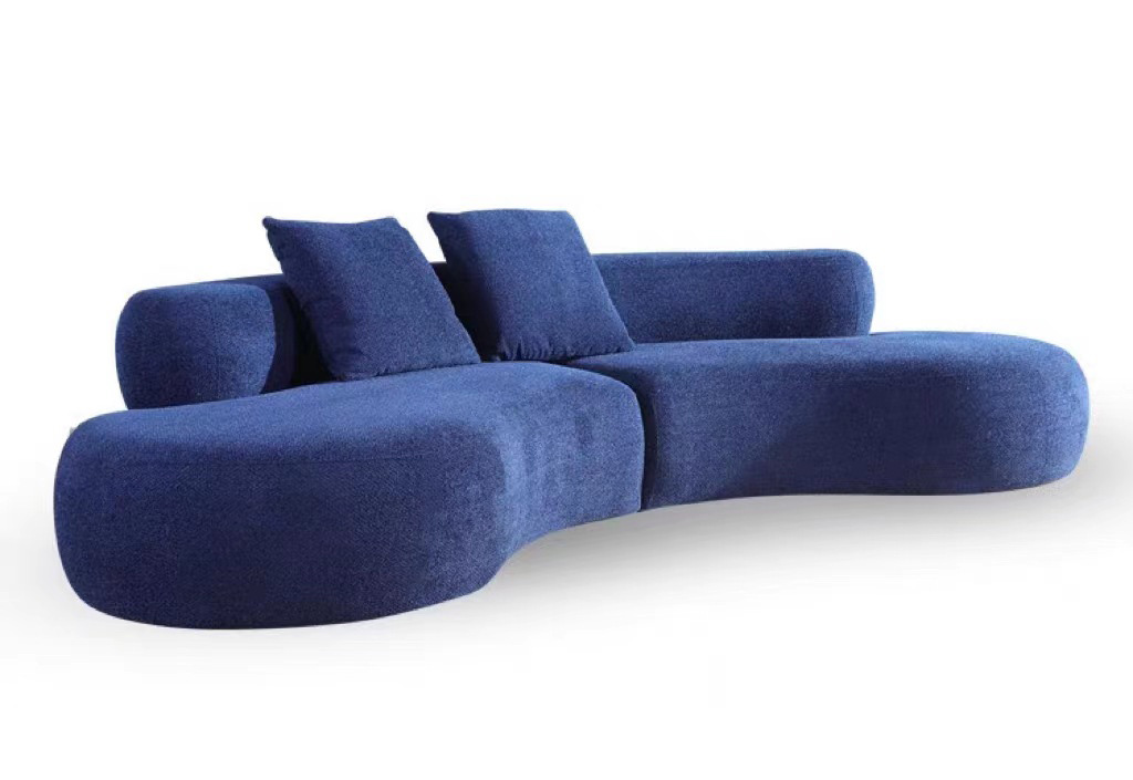 奢華異形，Baxter泰迪絨弧形沙發(fā)，演繹別墅風(fēng)范