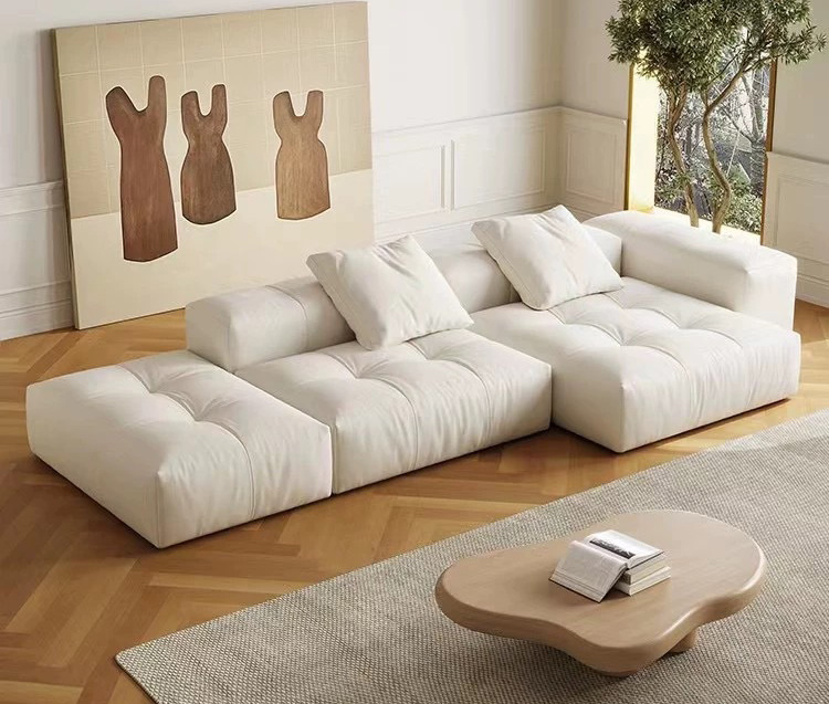 簡約而不簡單，奶白意式雙面沙發(fā)