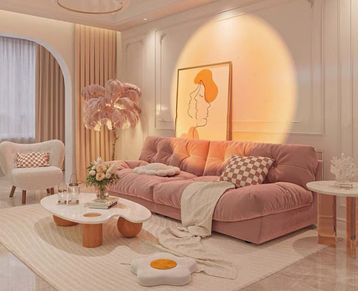 云朵羽絨沙發(fā)：意式風情，網紅之選