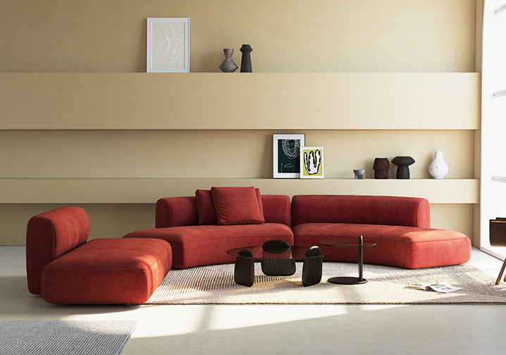 弧形魅力，意式風情——探索意大利設計師的異形布藝沙發(fā)