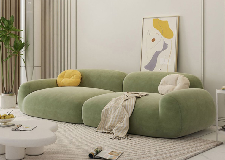 奶油溫馨，北歐風(fēng)情——小戶(hù)型首選磨砂絨沙發(fā)