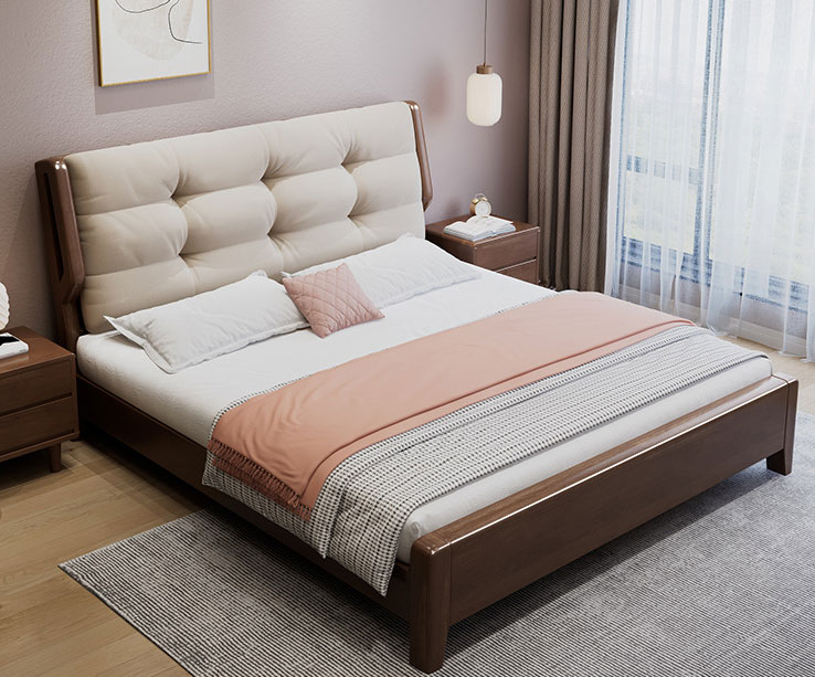 北歐風(fēng)實木床，簡約與舒適的完美融合！