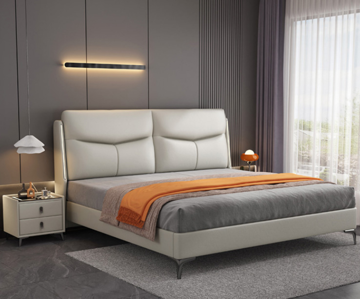 盡顯優(yōu)雅，輕奢真皮床點亮生活