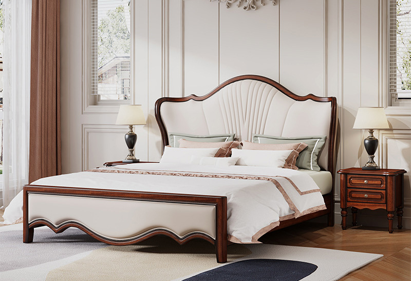 美式家具 美式鄉(xiāng)村復(fù)古床 現(xiàn)代簡約歐式主臥仿古大床