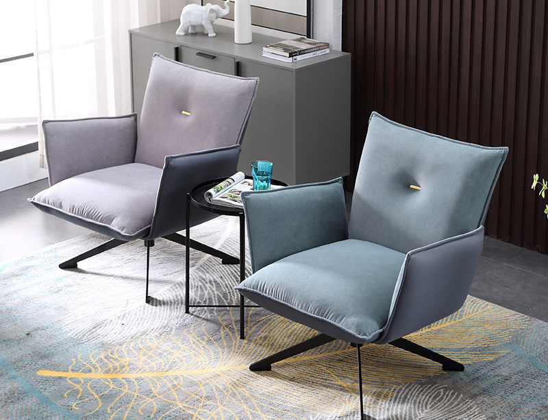 輕奢懶人沙發(fā) 客廳單人沙發(fā)轉(zhuǎn)椅 臥室休閑椅現(xiàn)代簡約陽臺(tái)躺椅