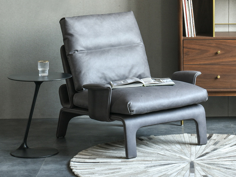 北歐單人科技布沙發(fā)椅 異形簡約創(chuàng)意客廳懶人多功能躺椅