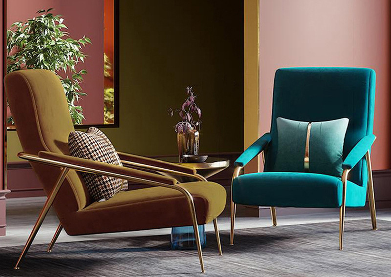 北歐千鳥格單人沙發(fā)椅 輕奢極簡單椅 臥室客廳懶人沙椅 陽臺(tái)休閑躺椅