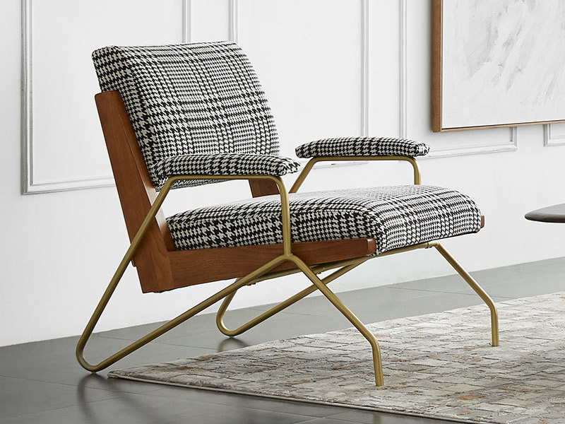 輕奢單人沙發(fā)椅 現(xiàn)代簡約單人沙發(fā)椅 家用陽臺復(fù)古休閑椅