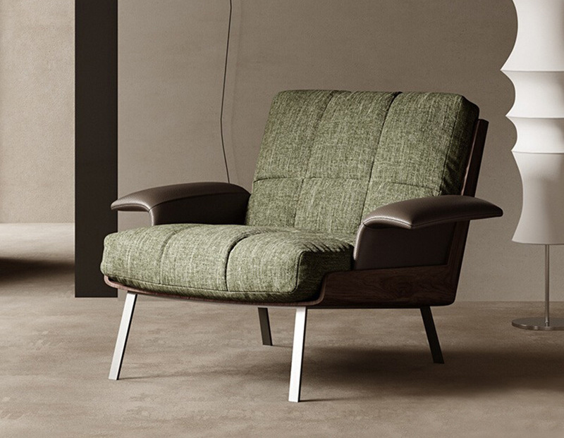 北歐意式休閑椅 洽談休閑椅 家用辦公老虎椅單人沙發(fā)椅