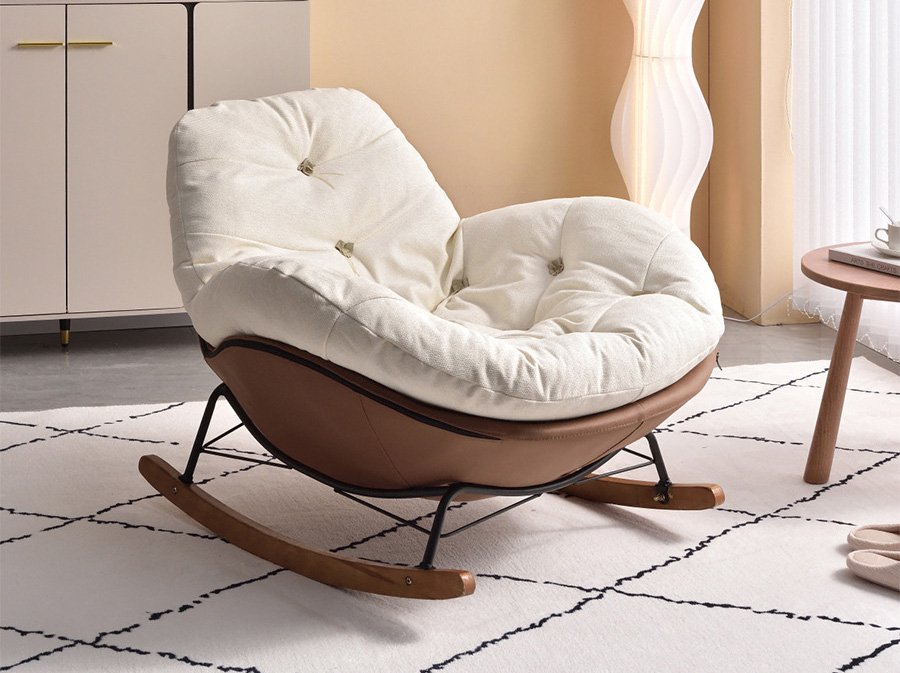 北歐網(wǎng)紅搖椅 懶人休閑躺椅 輕奢搖搖椅 陽臺單人沙發(fā)椅