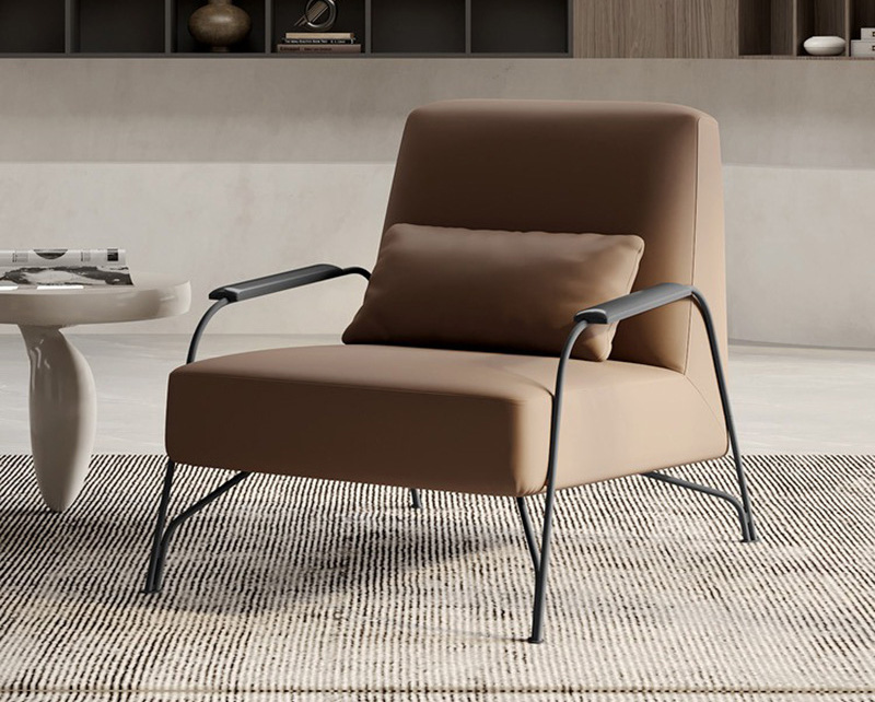 單人沙發(fā)椅躺椅 客廳極簡臥室椅新款椅 意式輕奢休閑網(wǎng)紅單椅