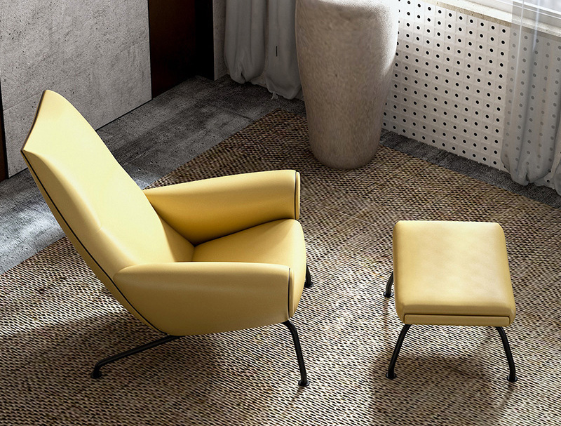 北歐陽臺(tái)休閑椅 簡(jiǎn)約客廳蝸牛椅 輕奢單人沙發(fā)椅懶人躺椅