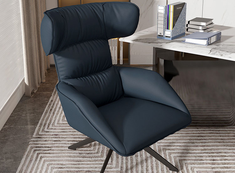 輕奢懶人沙發(fā)老虎椅 單人沙發(fā)椅北歐書房老板椅旋轉(zhuǎn)躺椅