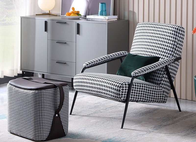 輕奢沙發(fā)椅 單人客廳高靠背躺椅 北歐現(xiàn)代簡約陽臺椅子