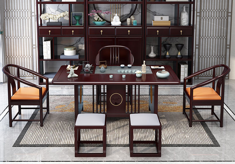 新中式茶桌椅組合實(shí)木功夫茶幾茶具套裝現(xiàn)代簡(jiǎn)約禪意泡茶臺(tái)茶桌椅